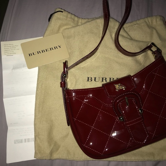 Burberry Handbags - !!!!SALE!!!! Authentic Red Patent Burberry Purse